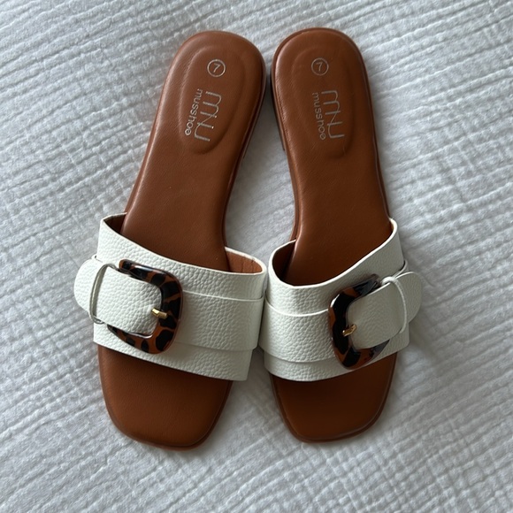🍉 NWT • Women’s Vegan “Leather” Buckle Sandals • W7 - Picture 6 of 11